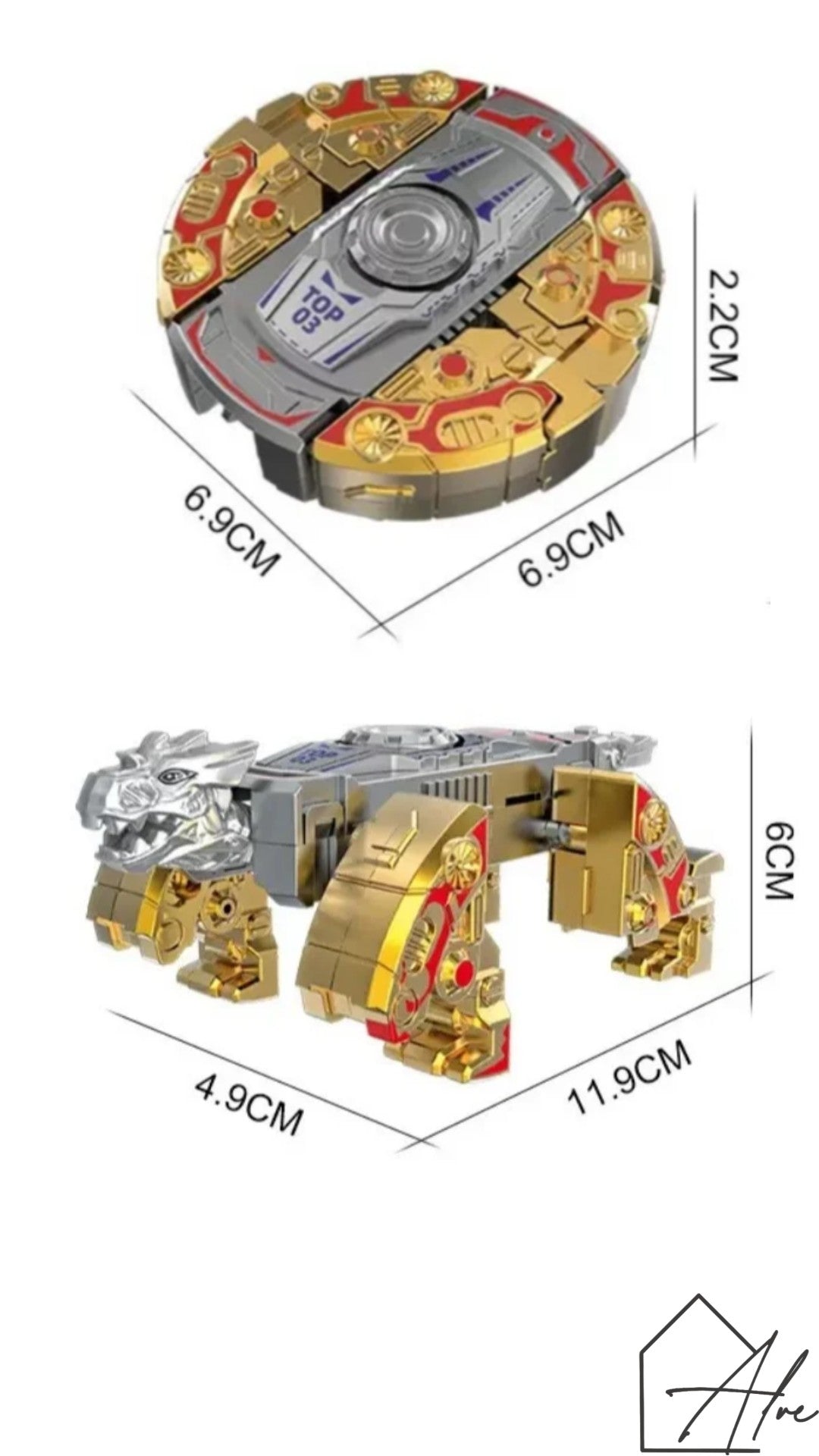 Transformable Spinner Fidget – 2-in-1 Robot Toy & Desk Companion (Ages 4+)