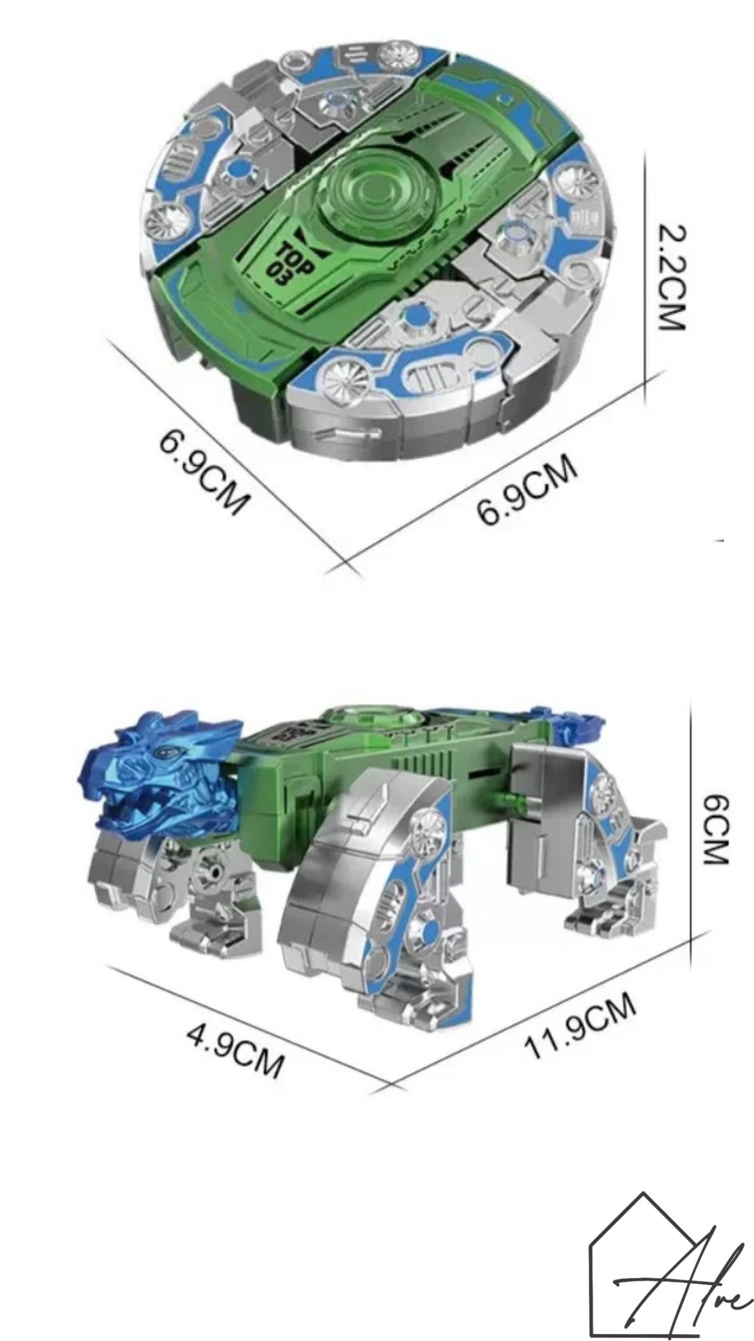 Transformable Spinner Fidget – 2-in-1 Robot Toy & Desk Companion (Ages 4+)