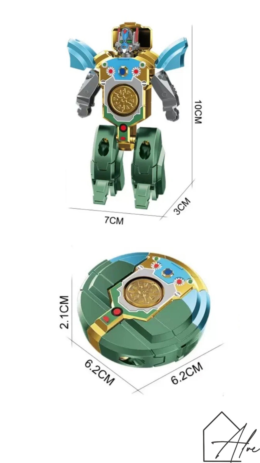 Transformable Spinner Fidget – 2-in-1 Robot Toy & Desk Companion (Ages 4+)