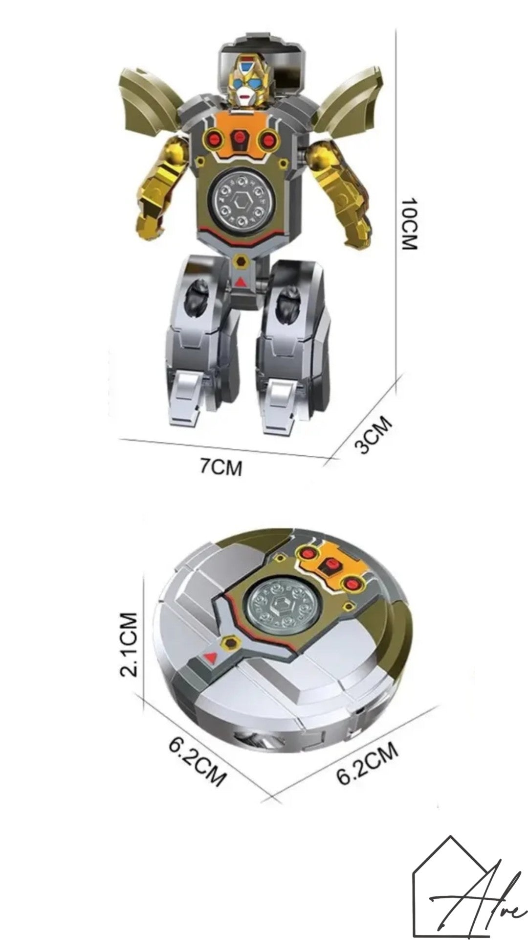 Transformable Spinner Fidget – 2-in-1 Robot Toy & Desk Companion (Ages 4+)