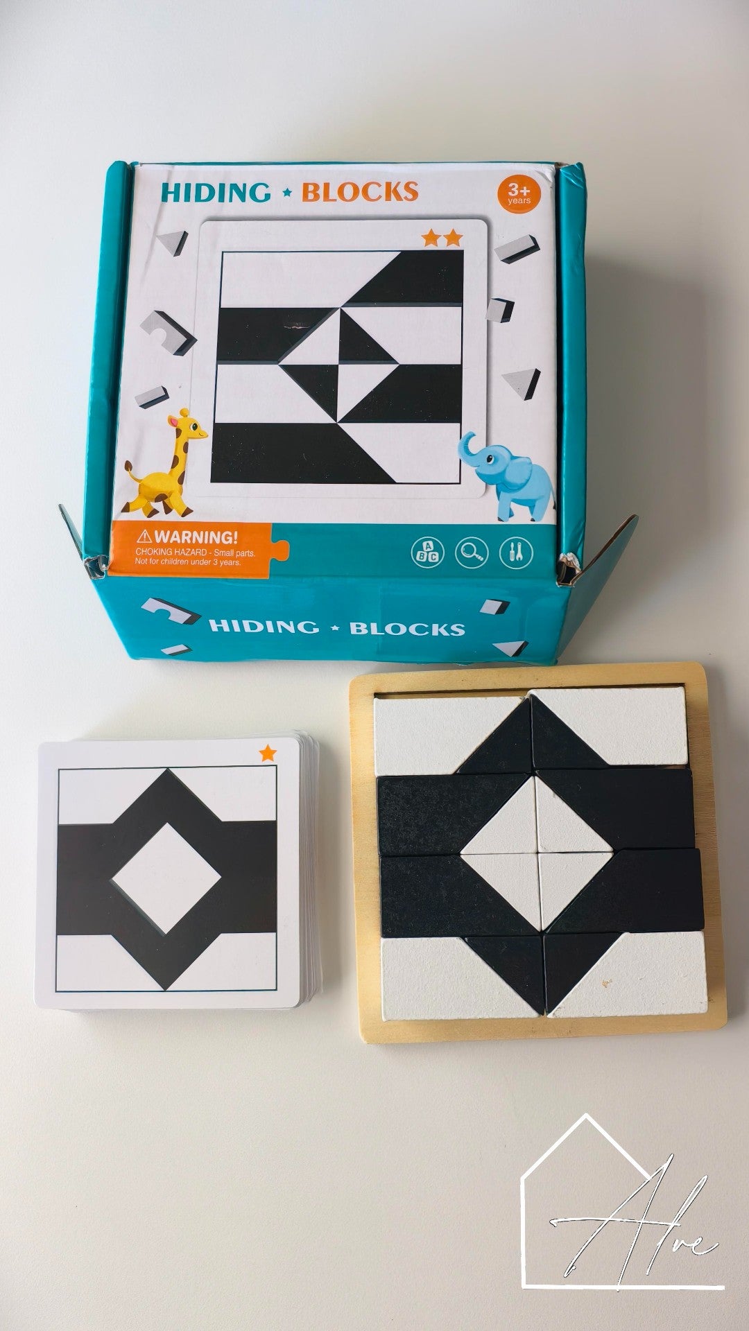 Montessori Wooden Tangram Puzzle – Screen-Free Brain Teaser for Kids (Ages 3+)