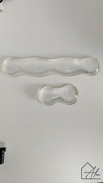 Transparent Silicone Wrist Rest Pad Set - Mouse & Keyboard