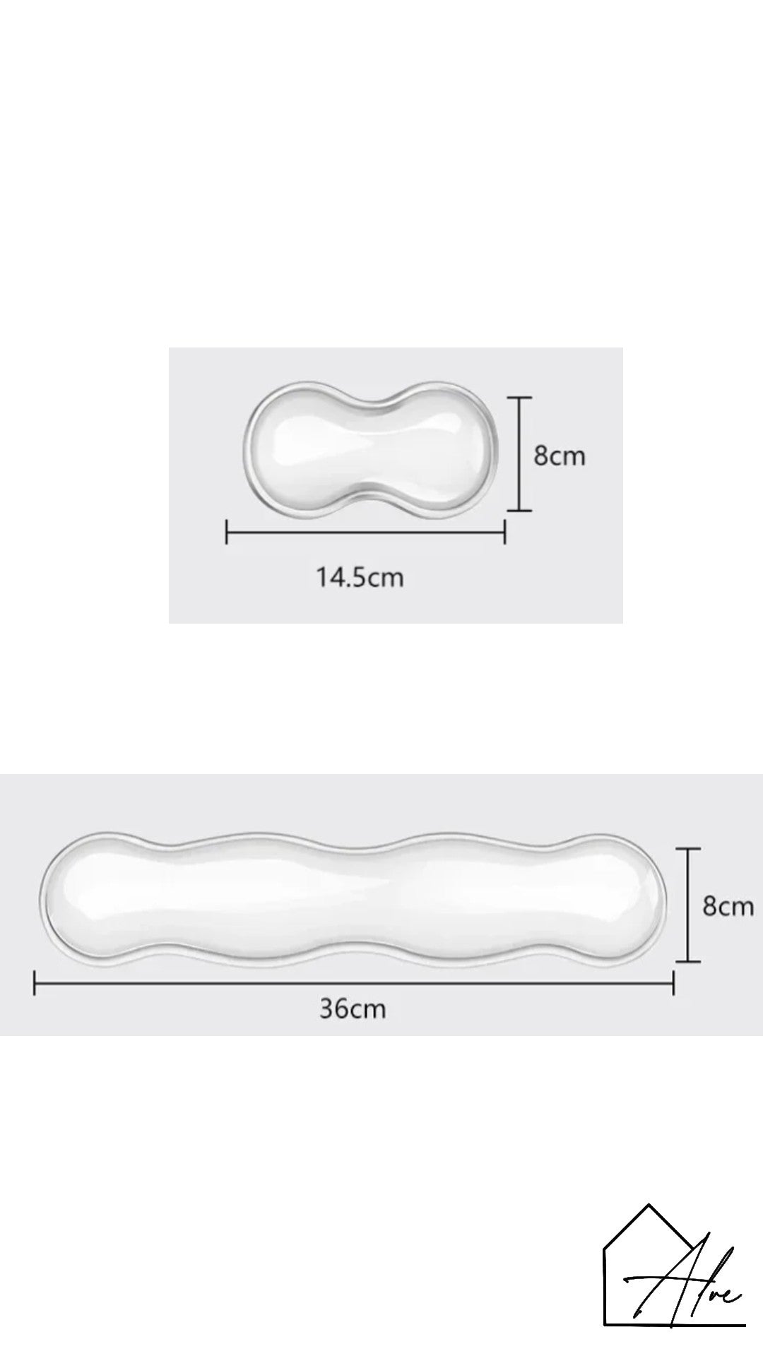 Transparent Silicone Wrist Rest Pad Set - Mouse & Keyboard